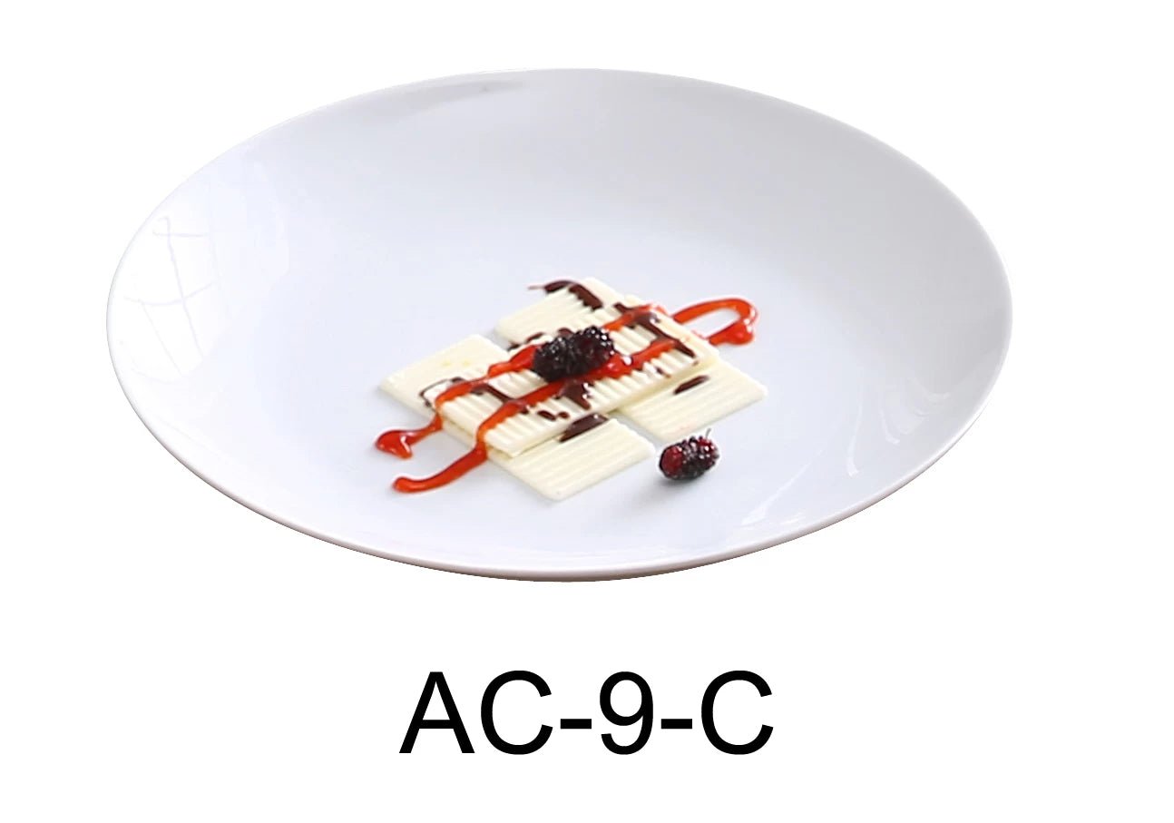 Yanco AC - 9 - C ABCO 9"‚ Coupe Plate, China, Super White, Pack of 24