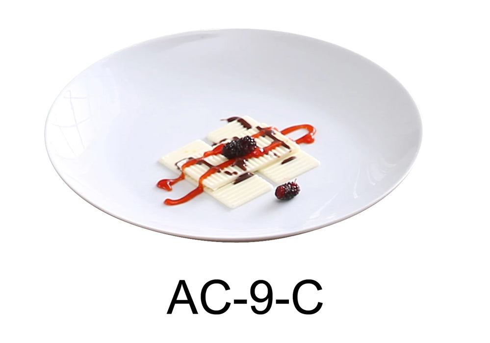 Yanco AC-9-C ABCO 9″ Coupe Plate, China, Super White, Pack of 24
