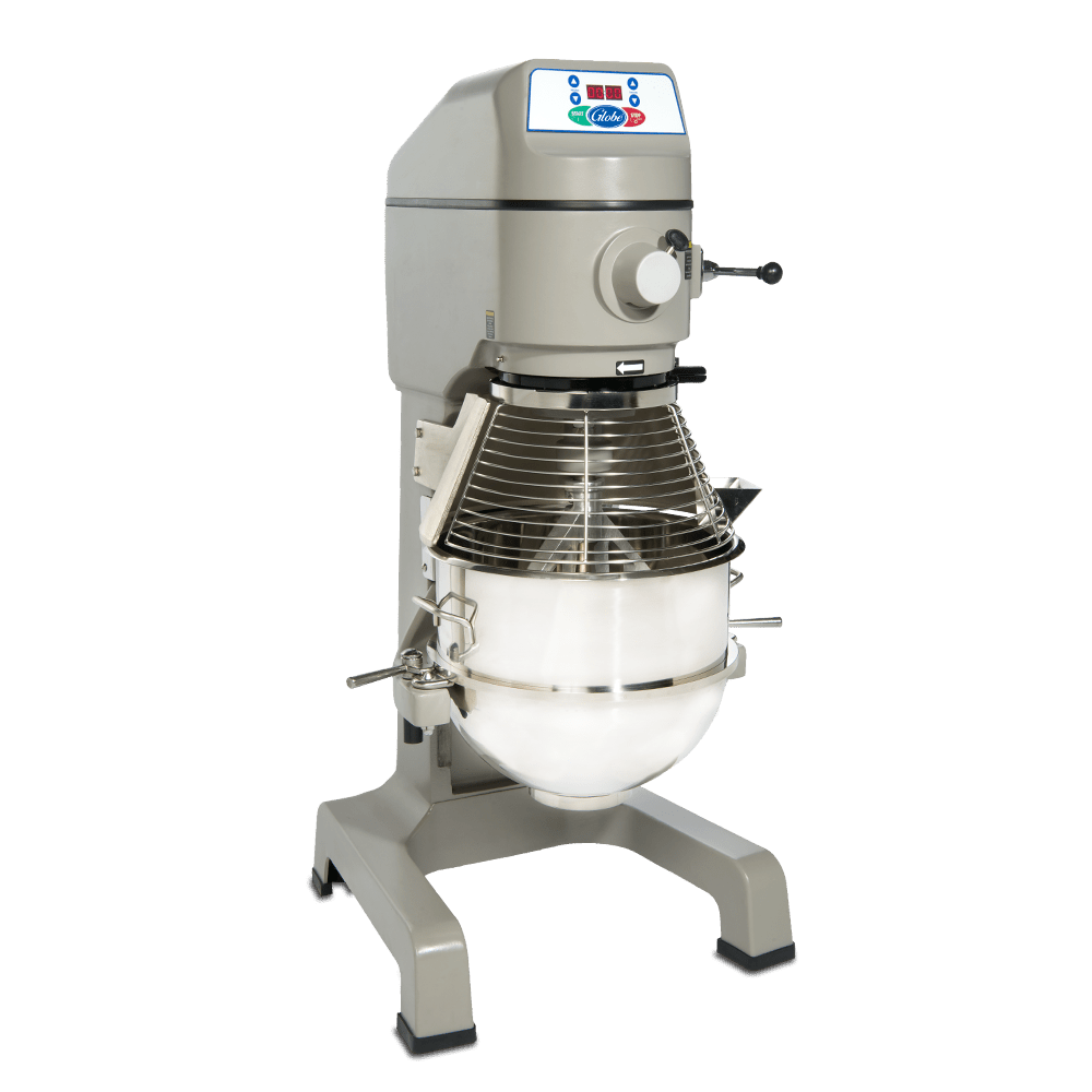 Globe SP62P - 4 60 Qt. Planetary Floor Pizza Mixer with Power Bowl Lift, Heavy Duty, Gear Driven - 240V, 3 HP