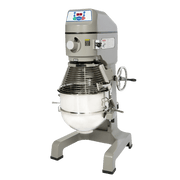 Globe SP30P 30 Qt. Commercial Gear Driven Floor Pizza Mixer with Guard, 240V, 1 1/2 HP