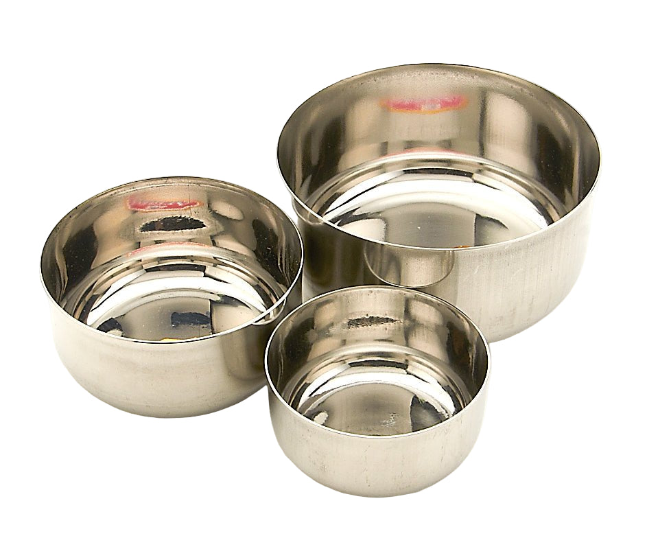 Stainless steel katori bowl with straight border – 3 inch diameter, 160 ml capacity