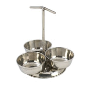 Stainless Steel Pickle Stand - 3 Bowls