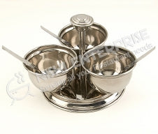Stainless Steel Pickle Stand - 3 Bowls-Handle