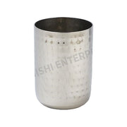 Hammered Stainless Steel Water Glass - Tin Cup - 10 Oz.