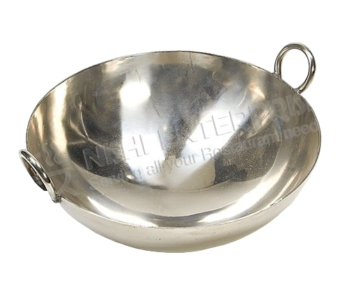 Stainless Steel Kadai wok - 18 inch, Heavy Duty Material