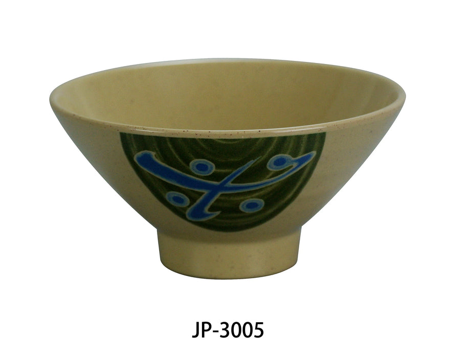 Yanco JP-3005 Japanese Jingdu Bowl, 10 oz Capacity, 2.25″ Height, 4.75″ Diameter, Melamine, Pack of 48