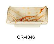 Yanco OR - 4046 Orchis Rectangular Sauce Dish, 3.75"‚ Length, 2.5"‚ Width, Melamine, Gold Color, Pack of 72