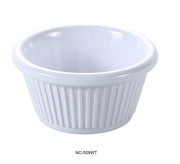 Yanco NC - 509WT Fluted Ramekin, 2 oz Capacity, 1.375" Height, 3" Diameter, Melamine, White Color, Pack of 72