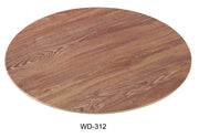 Yanco WD - 312 Round Wooden Tray, 12"‚ Diameter, Melamine, Pack of 12