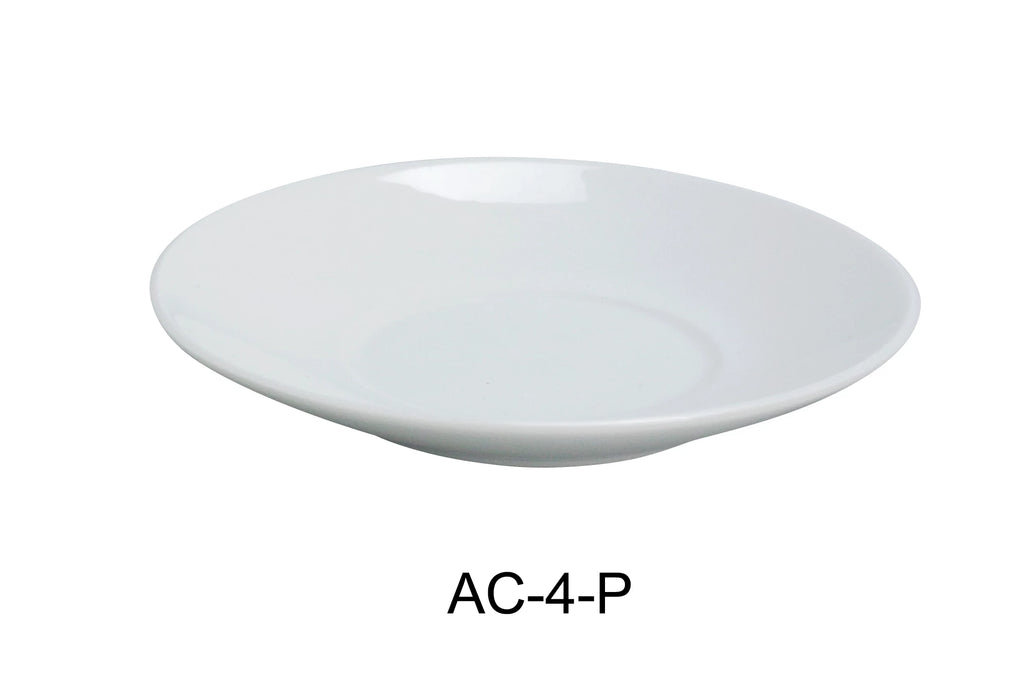 Yanco AC-4-P ABCO 4″ Saucer for AC-3-P Espresso Cup, China, Super White, Pack of 36