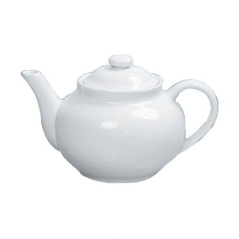 Yanco TP-3 Coffee/Teapot, Raised Lid, 40 oz Capacity, 4.75″ Hight, China, Super White Color, Pack of 12