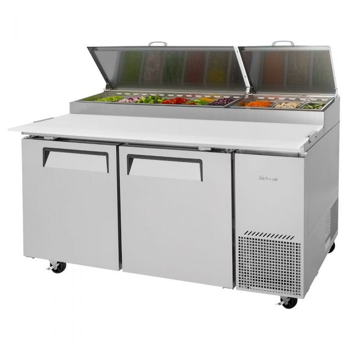 Turbo Air TPR - 67SD - N, Super Deluxe Series 2 Solid Doors Pizza Prep.Table