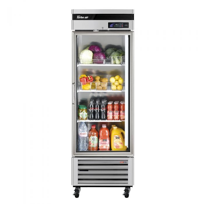 Turbo Air TSR - 23GSD - N6 1 Glass Door Refrigerator, Bottom Mount with LED Lighting