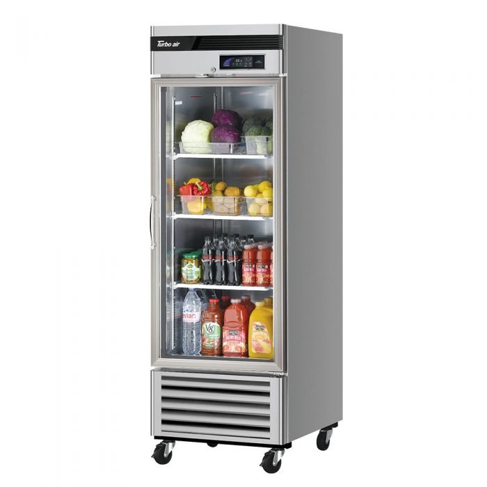 Turbo Air TSR - 23GSD - N6 1 Glass Door Refrigerator, Bottom Mount with LED Lighting