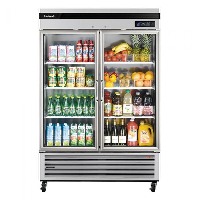 Turbo Air TSR - 49GSD - N, Super Deluxe 2 Glass Doors Refrigerator, Bottom Mount