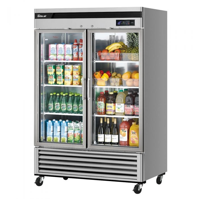 Turbo Air TSR - 49GSD - N, Super Deluxe 2 Glass Doors Refrigerator, Bottom Mount