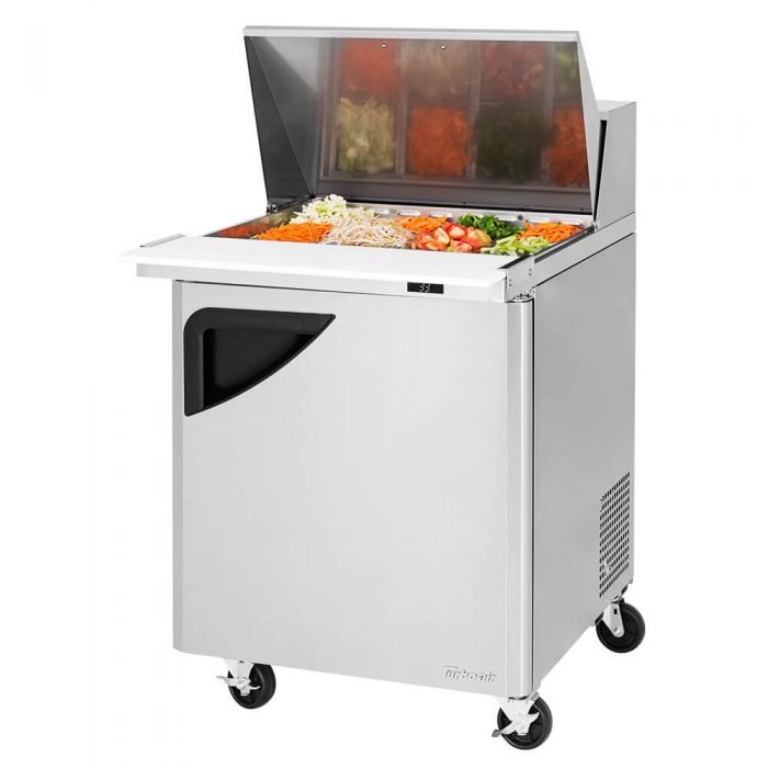 Turbo Air TST - 28SD - 12 - N, 1 Solid Door Mega Top Unit Refrigerated, Sandwich Prep Table
