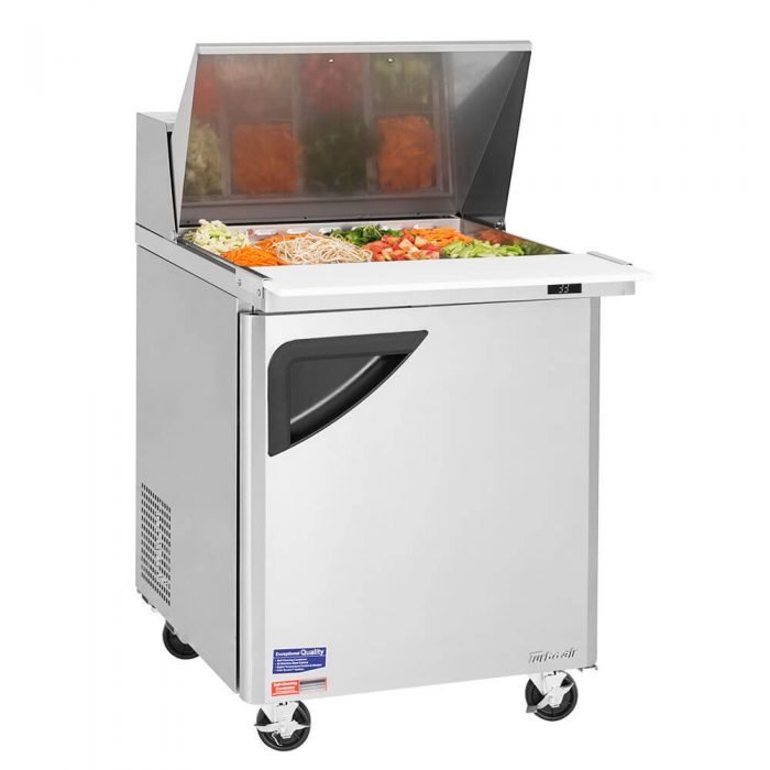 Turbo Air TST - 28SD - 12 - N, 1 Solid Door Mega Top Unit Refrigerated, Sandwich Prep Table
