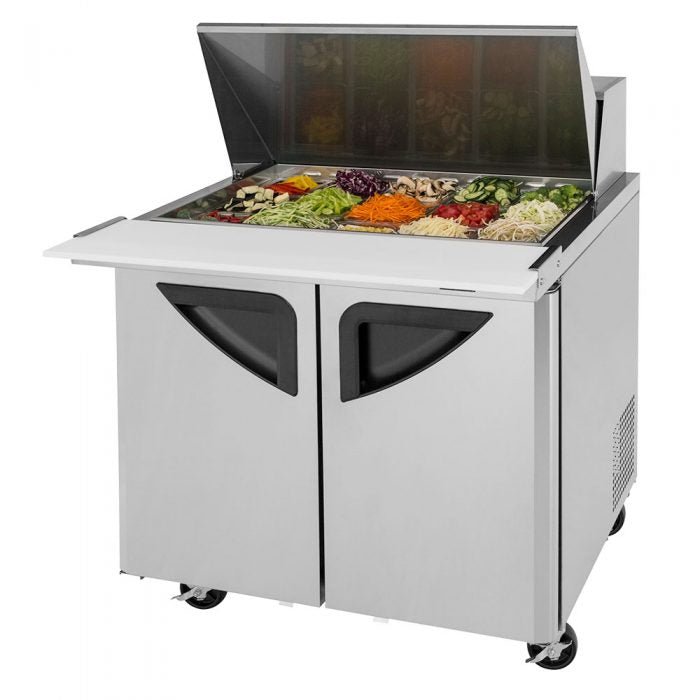 Turbo Air TST - 36SD - 15 - N6, Double Doors Mega Top Unit Refrigerated Sandwich Prep Table