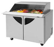 Turbo Air TST - 48SD - 18 - N - SL, 2 Solid Doors Mega Top Refrigerated Unit w/ Removable Slide Back Lid