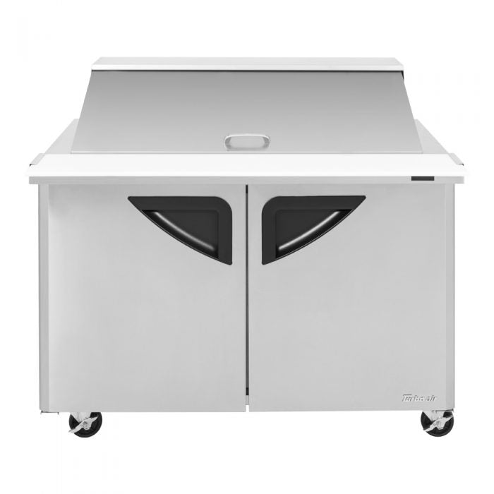 Turbo Air TST - 48SD - 18 - N, 2 Solid Doors Mega Top Unit Refrigerated Sandwich Prep Table