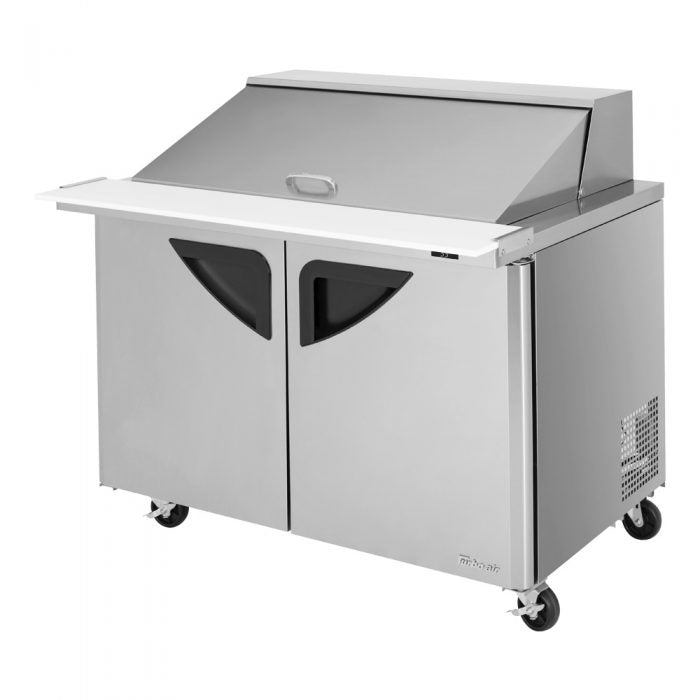 Turbo Air TST - 48SD - 18 - N, 2 Solid Doors Mega Top Unit Refrigerated Sandwich Prep Table