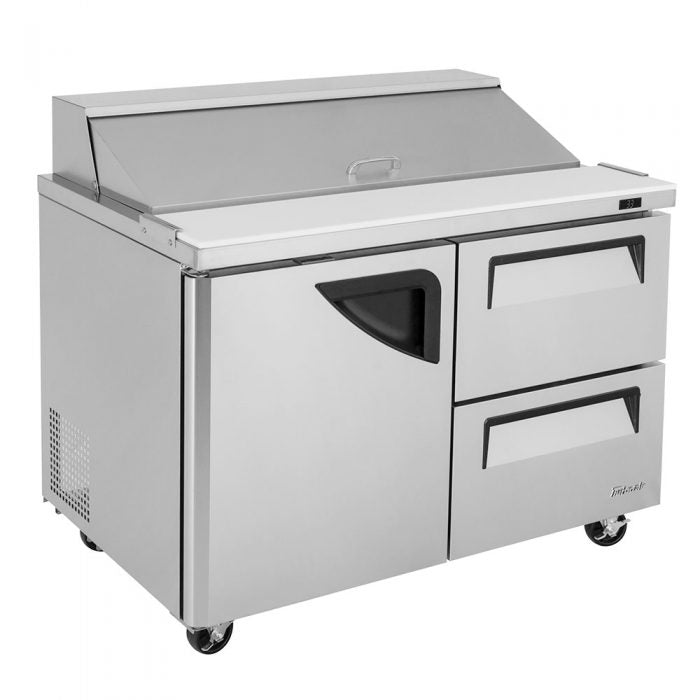 Turbo Air TST - 48SD - D2 - N, 1 Solid Door+2 Drawers Refrigerated Sandwich/Salad Unit