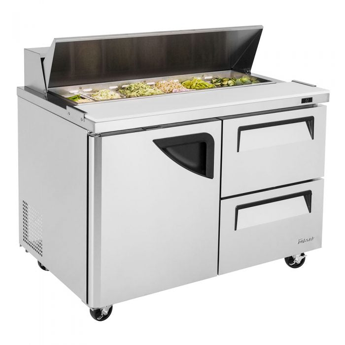 Turbo Air TST - 48SD - D2 - N, 1 Solid Door+2 Drawers Refrigerated Sandwich/Salad Unit