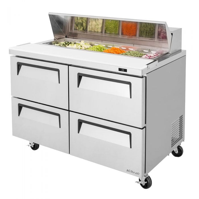 Turbo Air TST-48SD-D4-N 4 Drawers Refrigerated Sandwich/Salad Unit or Prep Table