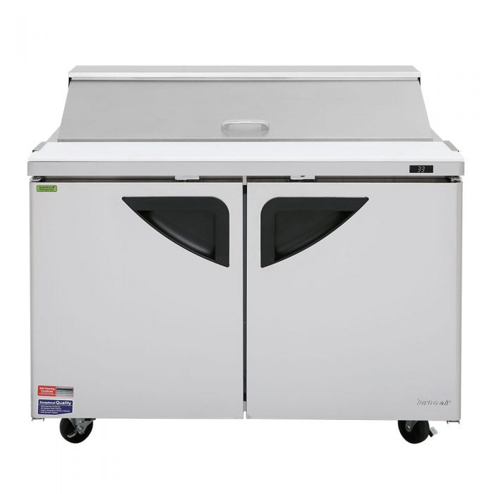 Turbo Air TST-48SD-N, 2 Solid Doors Refrigerated Sandwich/Salad Unit Prep Table
