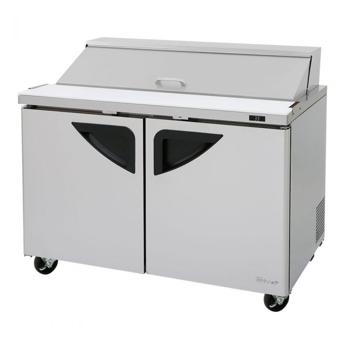 Turbo Air TST - 48SD - N, 2 Solid Doors Refrigerated Sandwich/Salad Unit Prep Table
