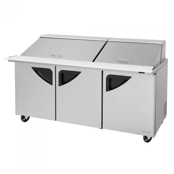 Turbo Air TST - 72SD - 30 - N, 3 Solid Doors Mega Top Unit Refrigerated Sandwich Prep Table