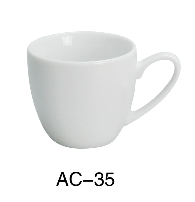 Yanco AC-35 ABCO Espresso Cup, 3.5 oz, China, Super White, Pack of 36