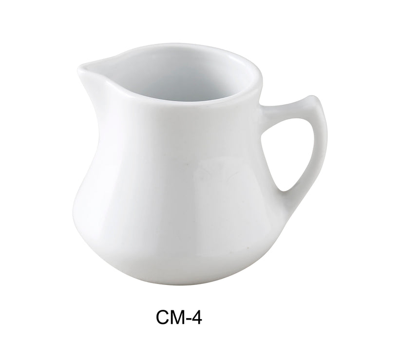 Yanco CM-4 Creamer, 4 oz Capacity, 2.5″ Diameter, 3.25″ Height, China, Super White Color, Pack of 36