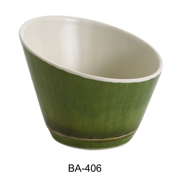 Yanco BA-406 Bamboo Style 6.5″ Sheer Bowl, 32 OZ, Melamine, Pack of 24