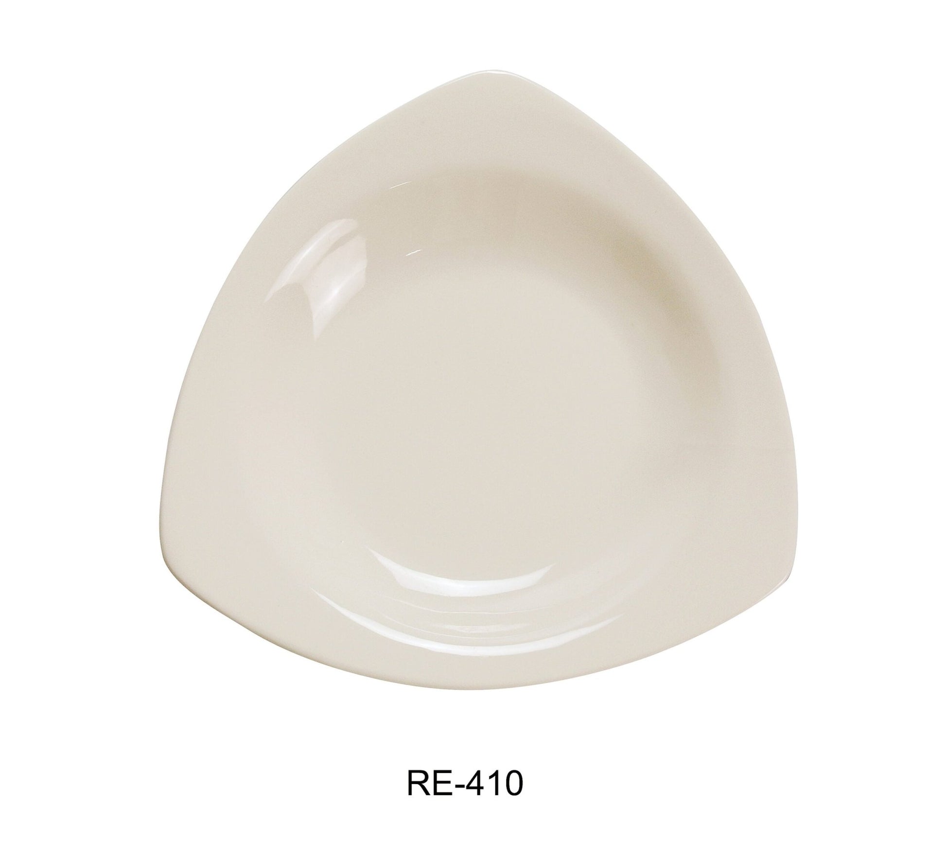 Yanco RE - 410 Recovery 10.5"‚ Triangle Pasta Bowl, 22 oz Capacity, China, American White Color, Pack of 12