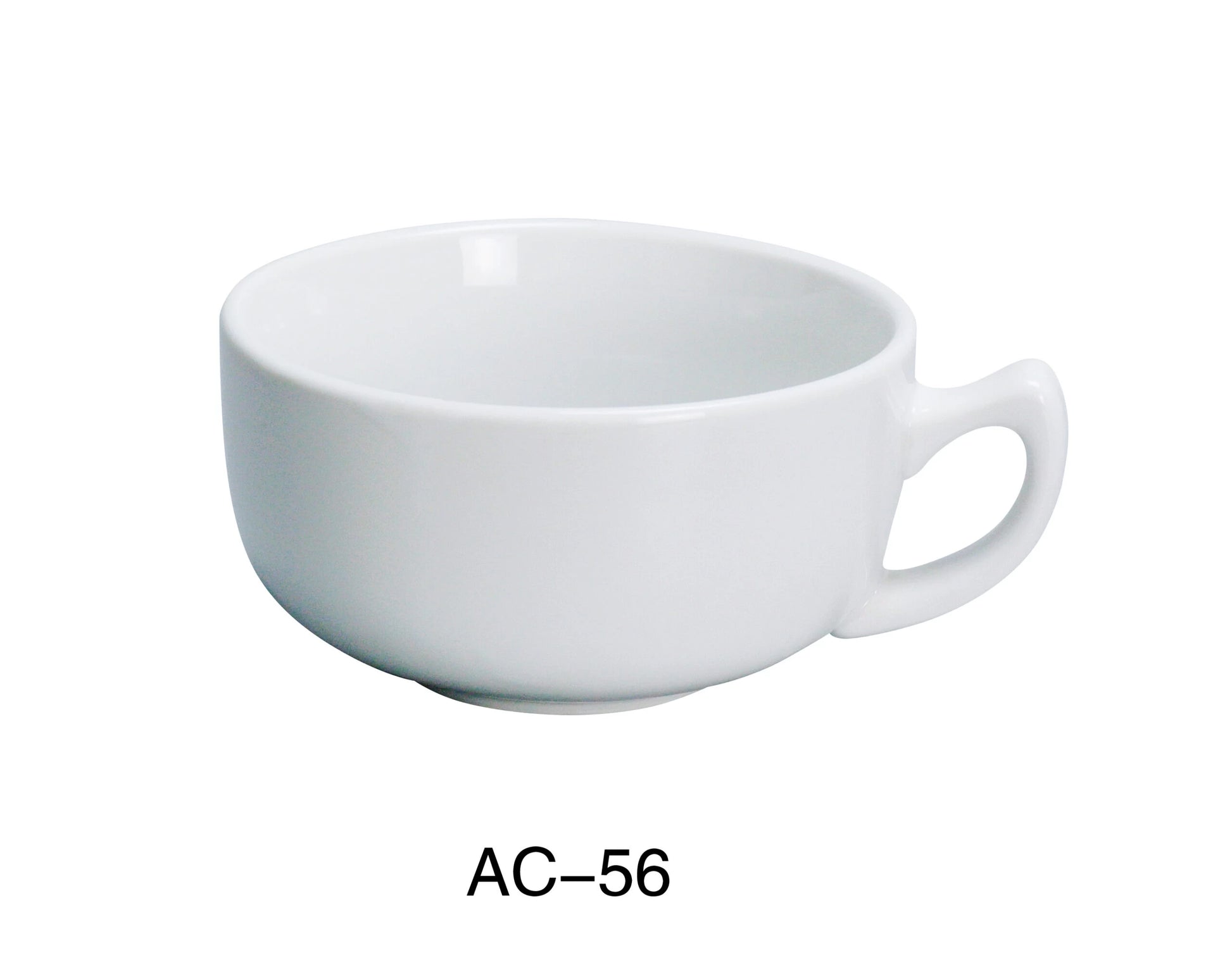 Yanco AC - 56 ABCO 14 oz Cappuccino Cup, 4.625"‚ Diameter, China, Super White Color, Pack of 36