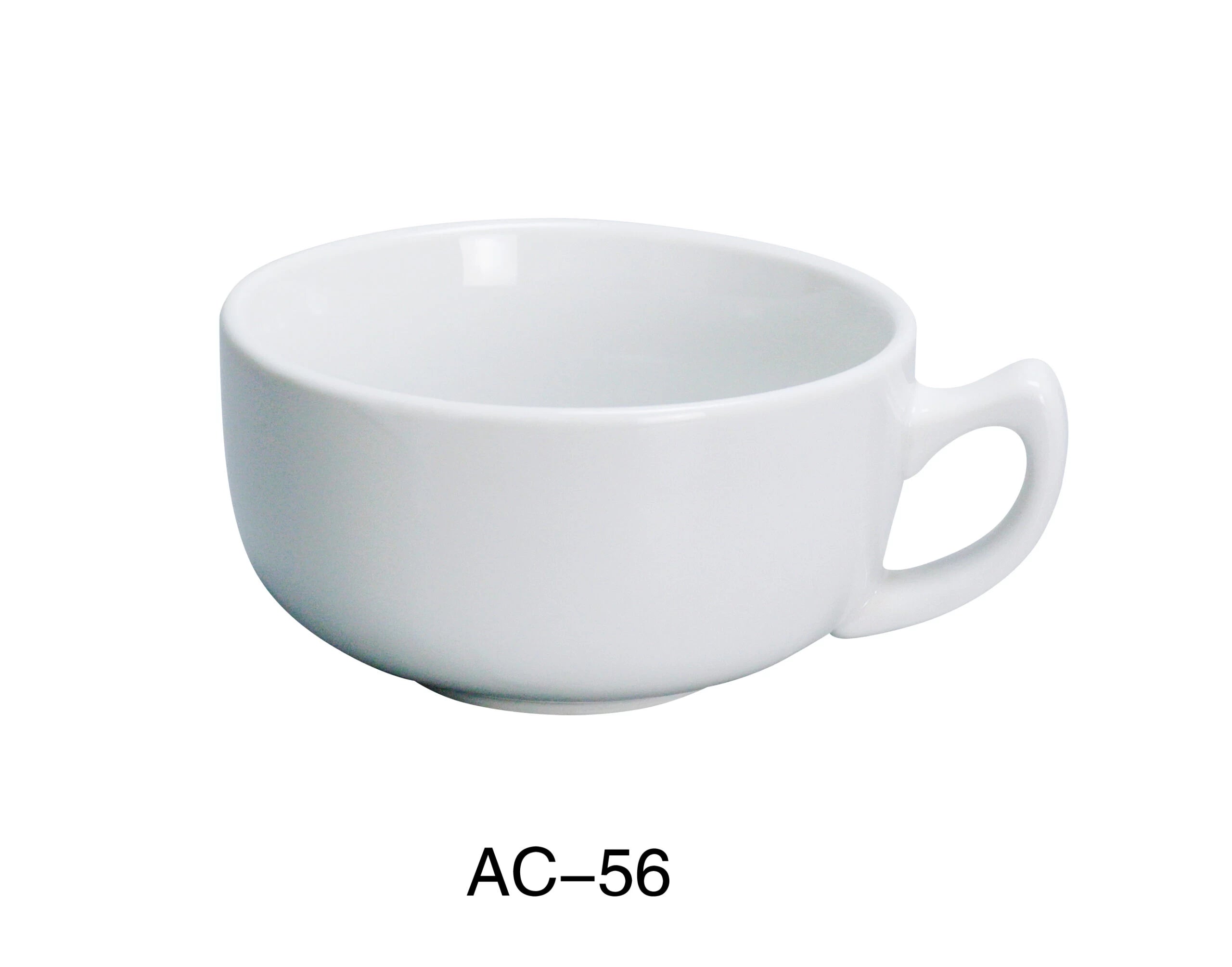 Yanco AC - 56 ABCO 14 oz Cappuccino Cup, 4.625"‚ Diameter, China, Super White Color, Pack of 36