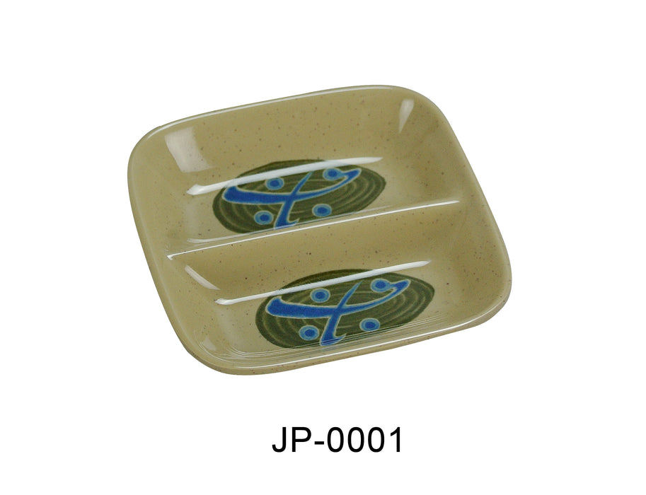 Yanco JP-0001 Japanese Divided Sauce, 3.5″ Length, Melamine, Pack of 72