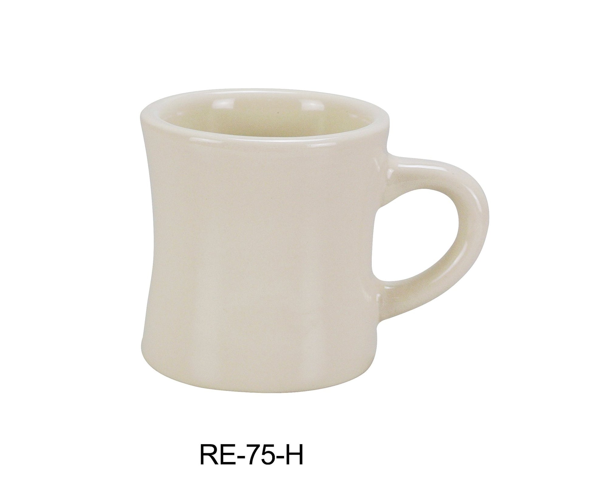 Yanco RE - 75 - H Recovery Hartford Mug, 8 oz Capacity, 3.5"‚ Height, 3.5"‚ Diameter, China, American White Color, Pack of 36