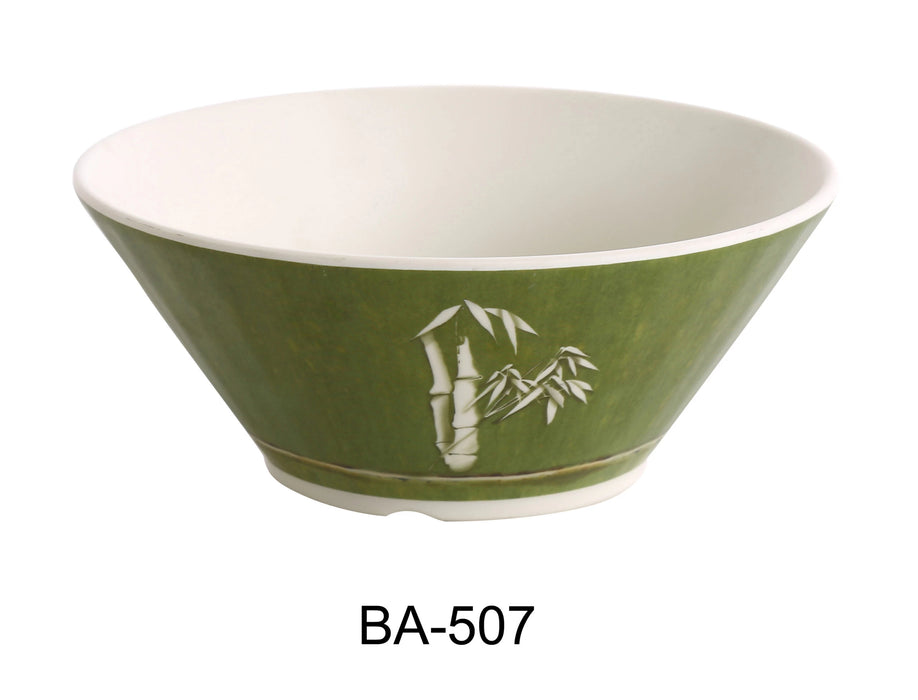 Yanco BA-507 Bamboo Style 7″ Salad Bowl, 32 OZ, Melamine, Pack of 24