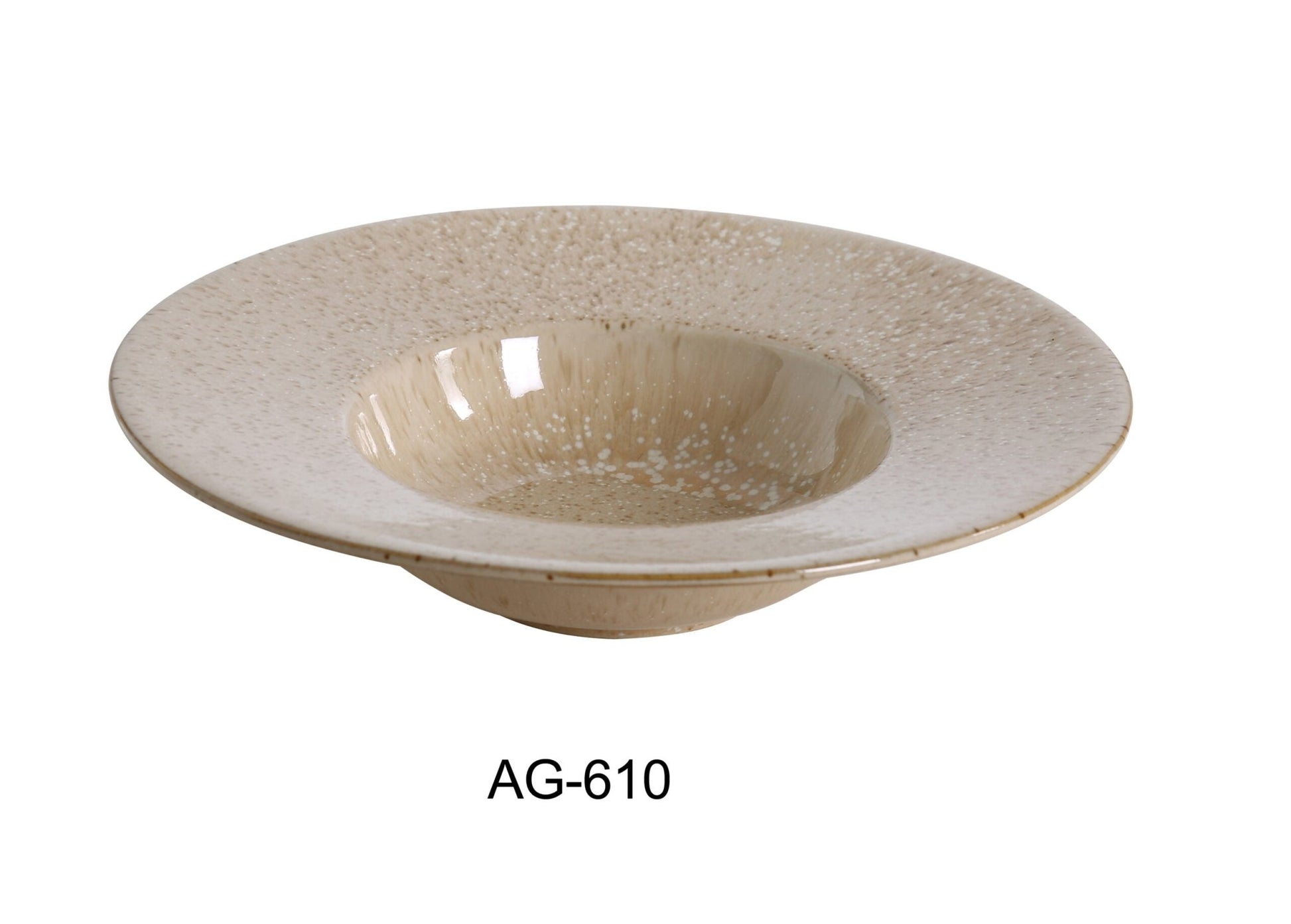 Yanco AG - 610 Agate 9 1/4"‚ X 5"‚ X 2"‚ DESSERT PLATE 10 OZ, China, Pack of 12