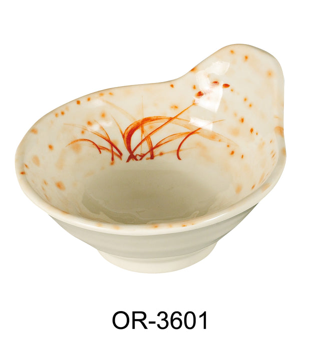 Yanco OR-3601 Orchis Soup Bowl with Ear, 8 oz Capacity, 2.25″ Height, 4.5″ Diameter, Melamine, Gold Color, Pack of 96