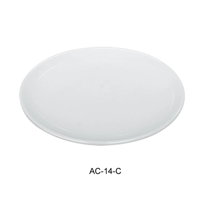 Yanco AC-14-C ABCO 14″ Coupe Plate, China, Super White, Pack of 4
