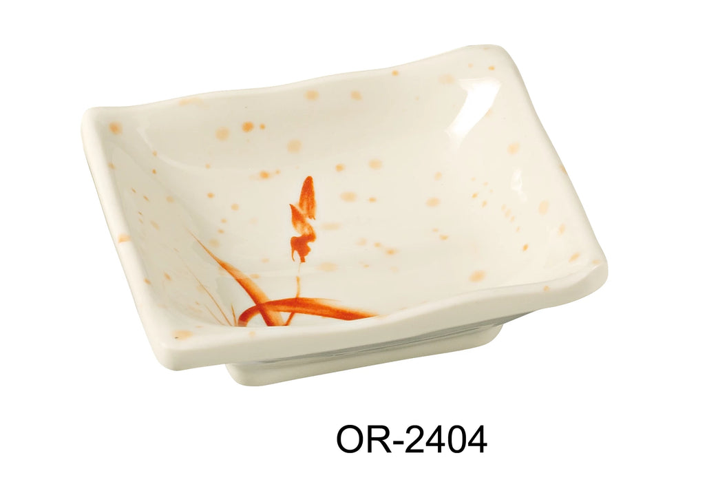 Yanco OR-2404 Orchis Square Sauce Dish, 4″ Width, 4″ Length, Melamine, Gold Color, Pack of 72