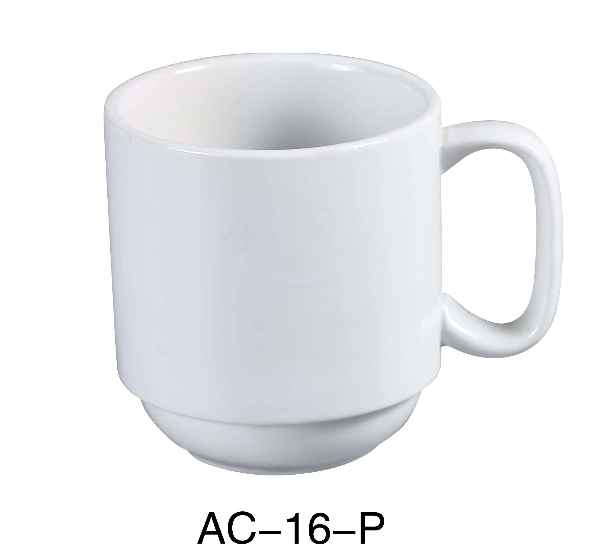 Yanco AC - 16 - P ABCO Prime Stackable Coffee/Tea Mug, 16 oz, China, Super White, Pack of 36