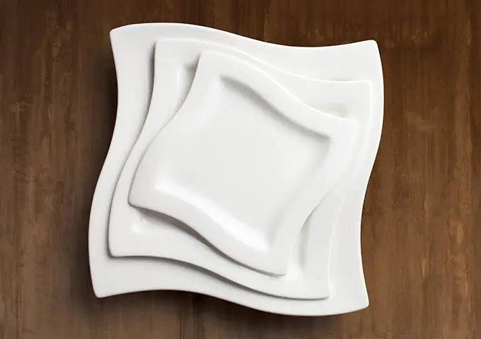 Winco Cramont WDP011 - 103 Bright White Square Plate 9.25", China