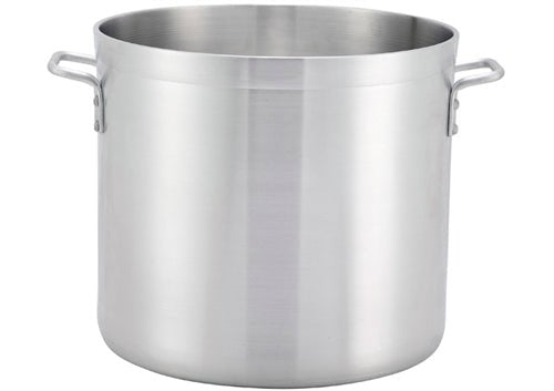 WINCO Extra Heavy 1/4" (6mm) Aluminum Stock Pot - 140 Qt.