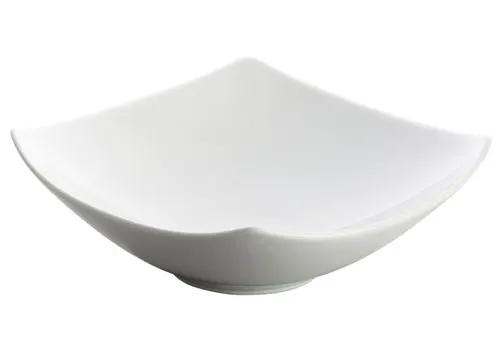 Winco Lera WDP013 - 104 Deep Square Bowl - 6", China, Bright White