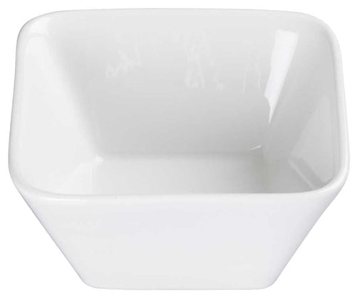 Winco WDP008 - 102 Laurets China Square Bowl 6 - 1/4", Bright White, 20 Oz